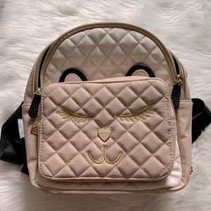 Betsy Johnson Pink Kitty Kat Backpack
